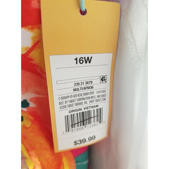 NWT Kona Sol Fuchsia Pink Floral One Piece Swimsuit 16W Beach Tropical - Picture 8 of 8